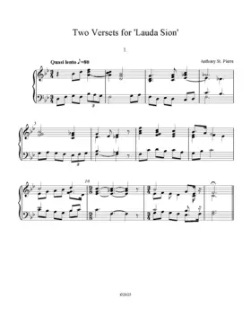 2 Versets for 'Lauda Sion'