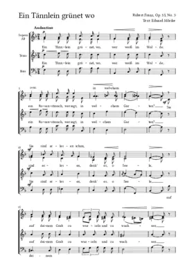 Ein Tännlein grünet wo