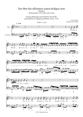 Der Herr hat offenbaret seinen heiligen Arm, TWV 1:261