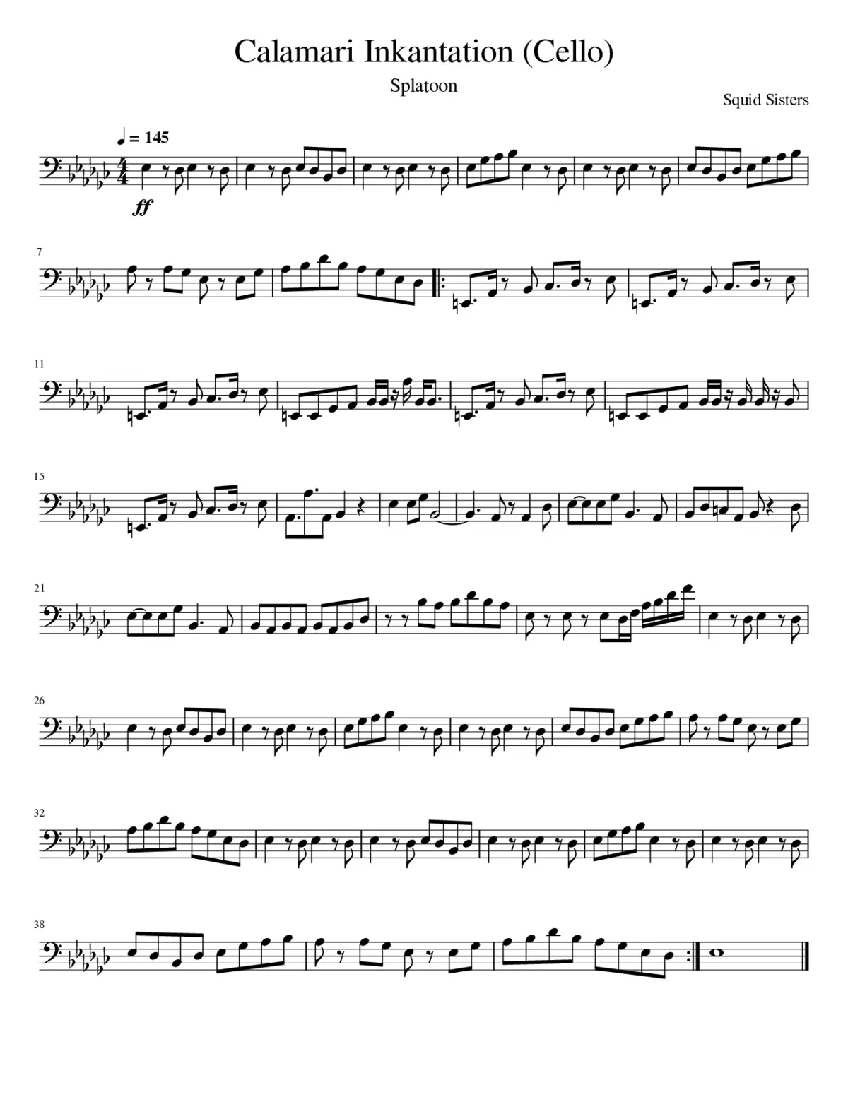 splatoon - calamari inkantation - Page 1