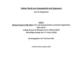 Vier und zwanzig leichte vermischte Orgelstücke