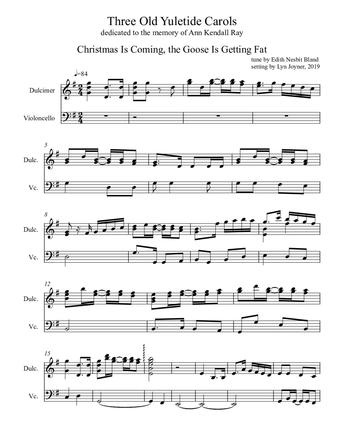 Three Old Yuletide Carols - Page 1