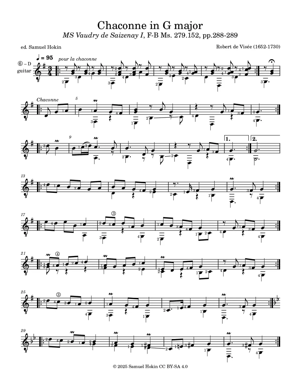 Chaconne in G major - Page 1