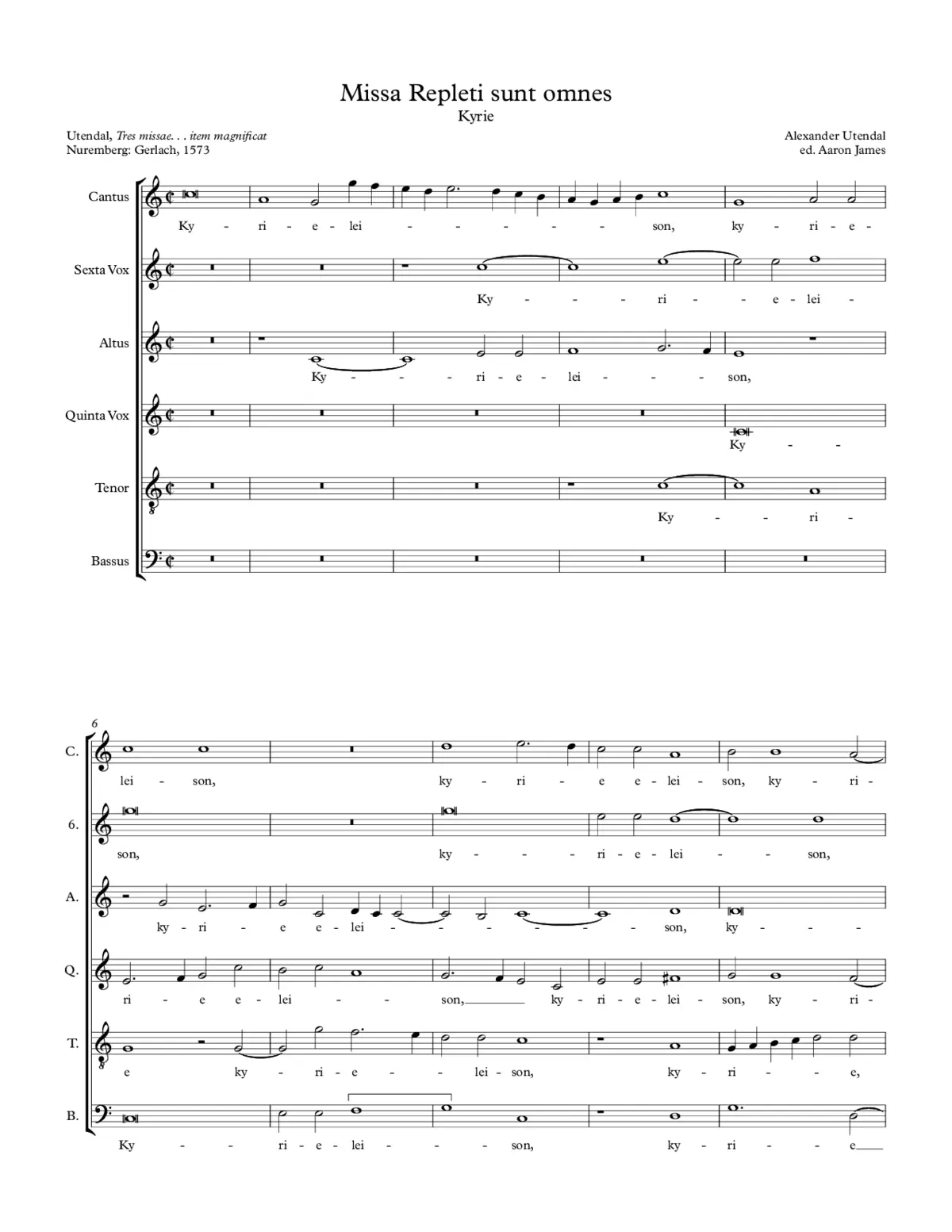 Missa Repleti sunt omnes - Page 1