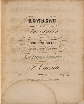 Rondeau avec introduction pour 2 Guitarres