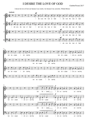 I desire the love of God