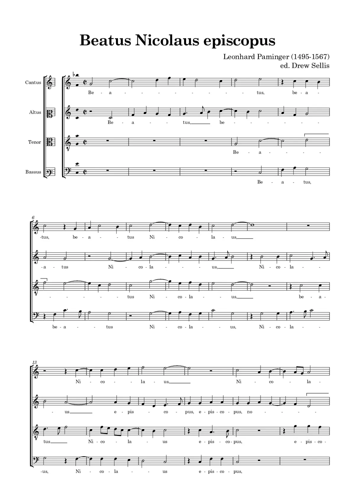Beatus Nicolaus episcopus - Page 1