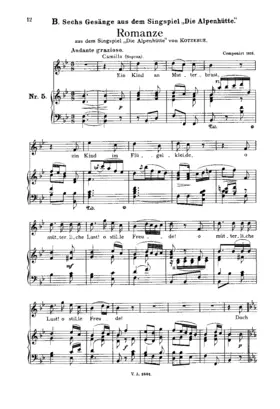 6 Gesänge aus dem Singspiel 'Die Alpenhütte'