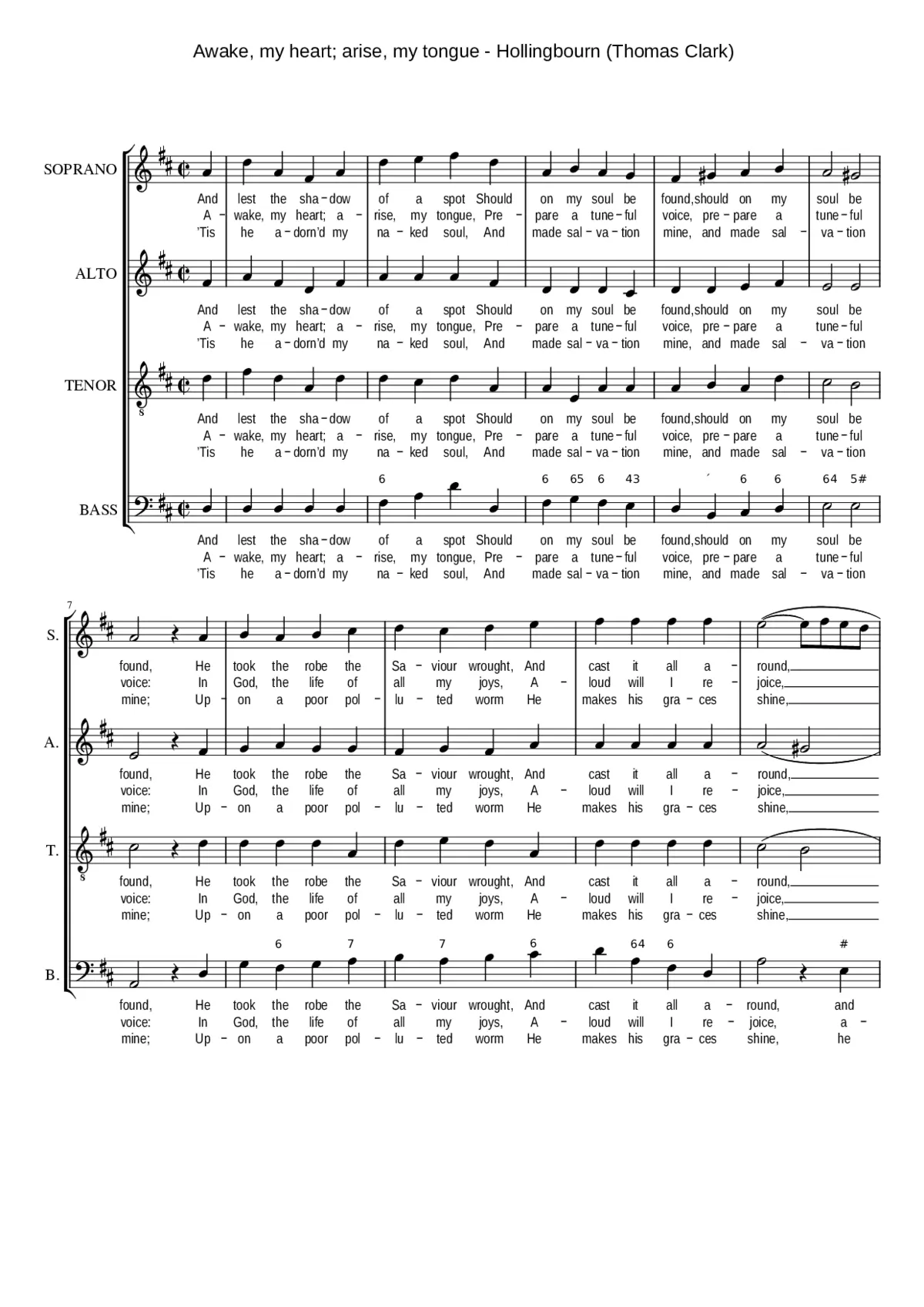 Awake my heart; arise my tongue - Page 1