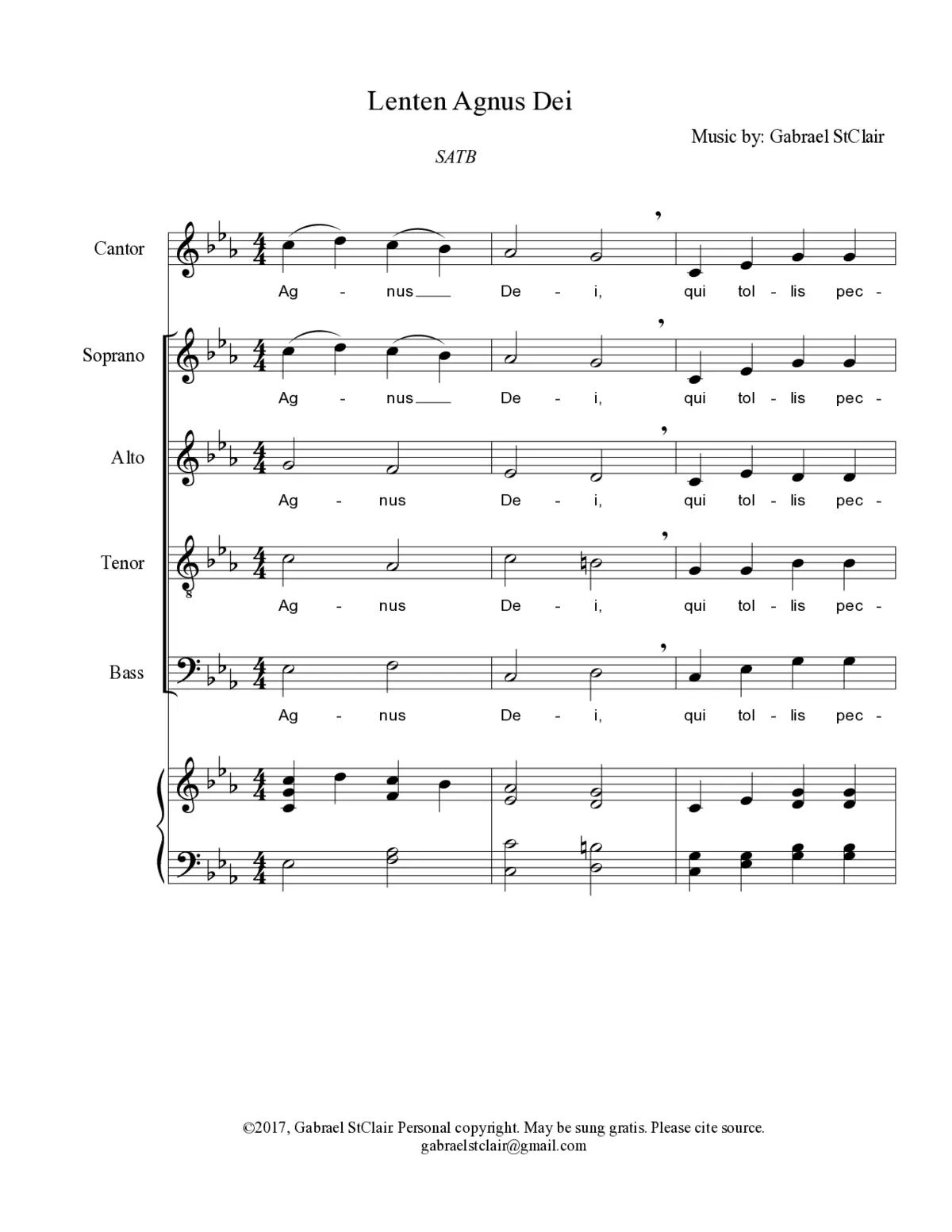 Lenten Agnus Dei - Page 1
