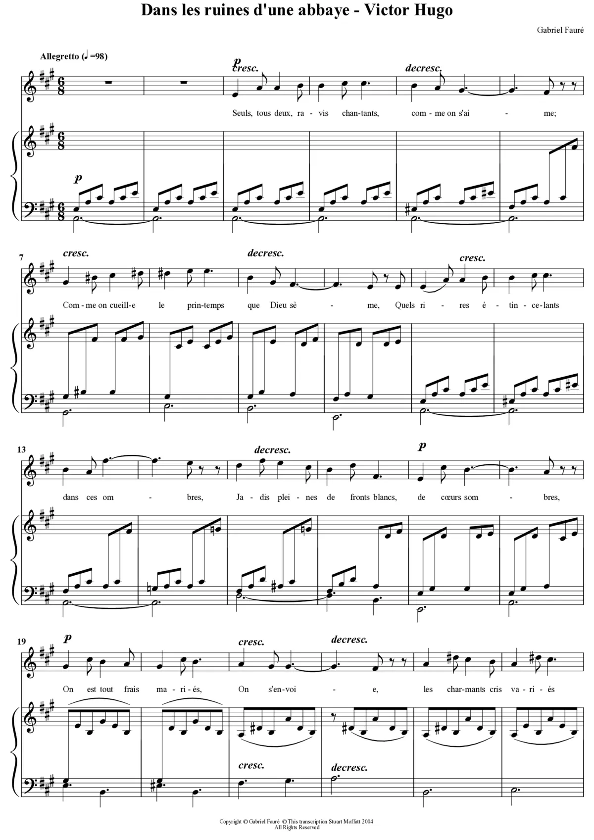Dans les ruines d'une abbaye, Op. 2, No. 1 - Page 1