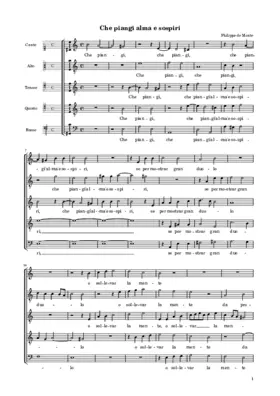 Che piangi alma e sospiri