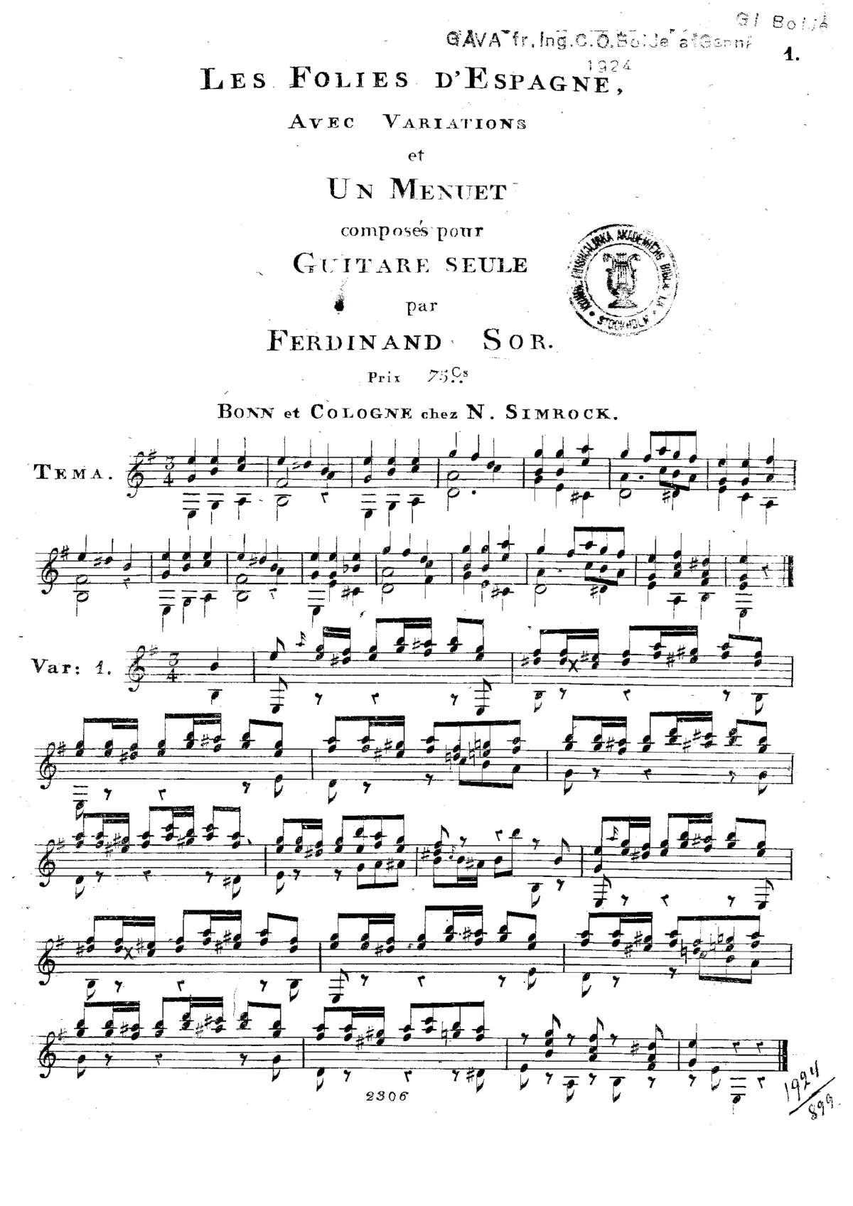 Les Folies d'Espagne - Page 1