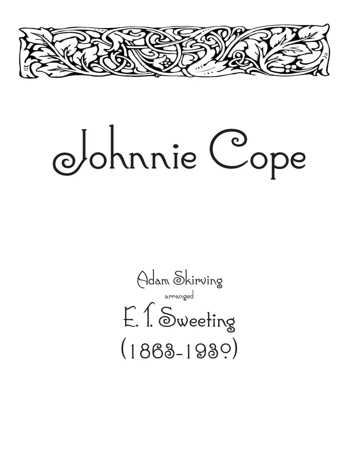 Johnnie Cope - Page 1