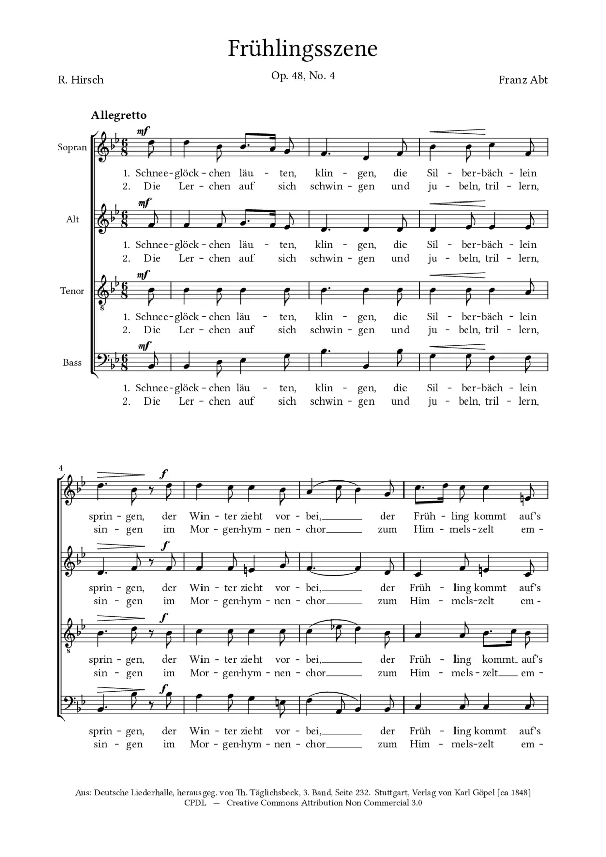 Frühlingsszene, Op. 48, No. 4 - Page 1