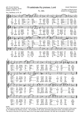 I'll celebrate thy praises, Lord