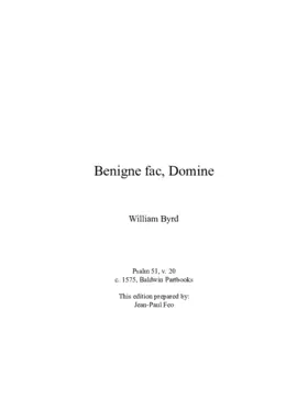 Benigne fac, Domine