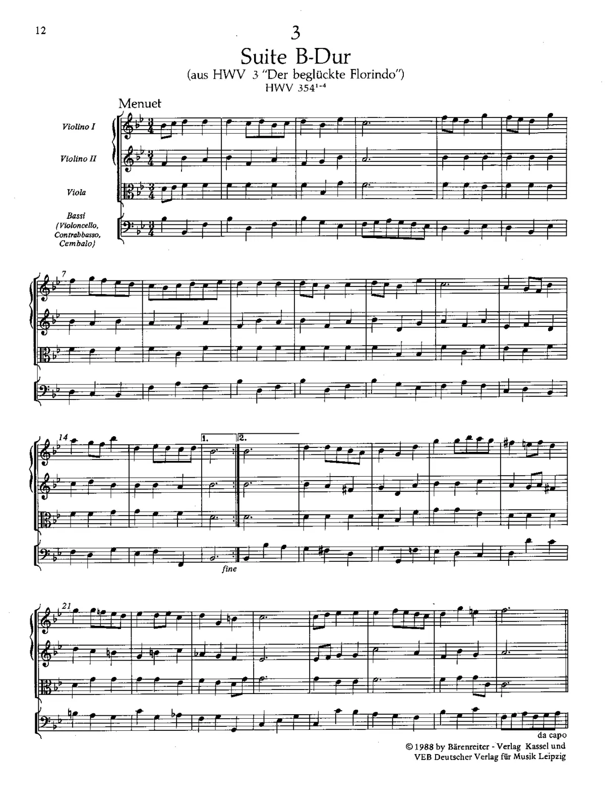 Suite in B-flat major - Page 1