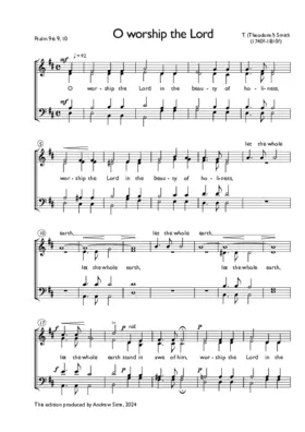 O worship the Lord
