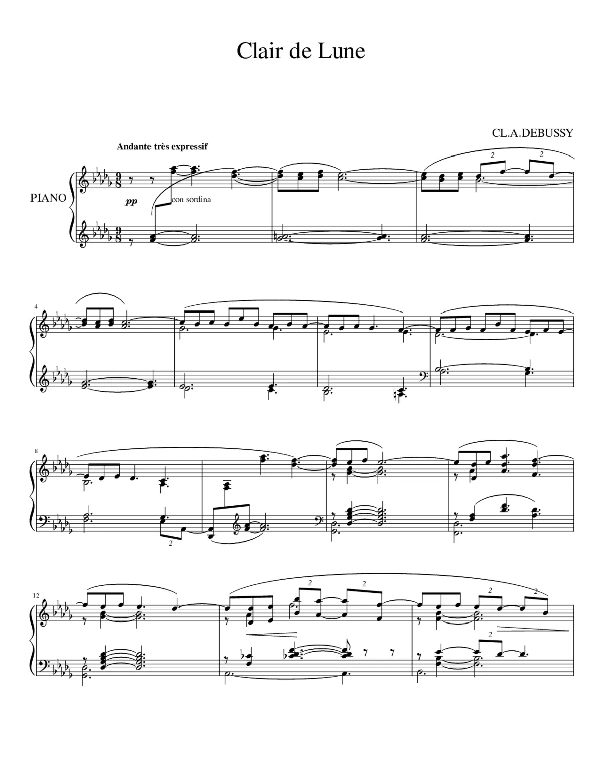 Suite bergamasque - Page 1