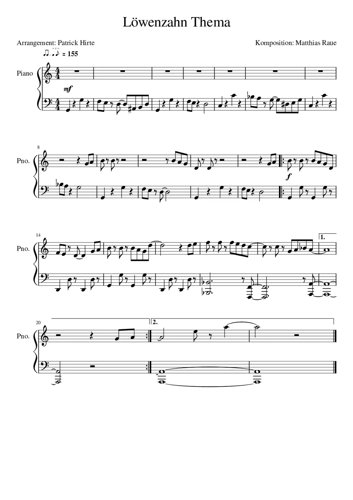 löwenzahn titelmusik - Page 1