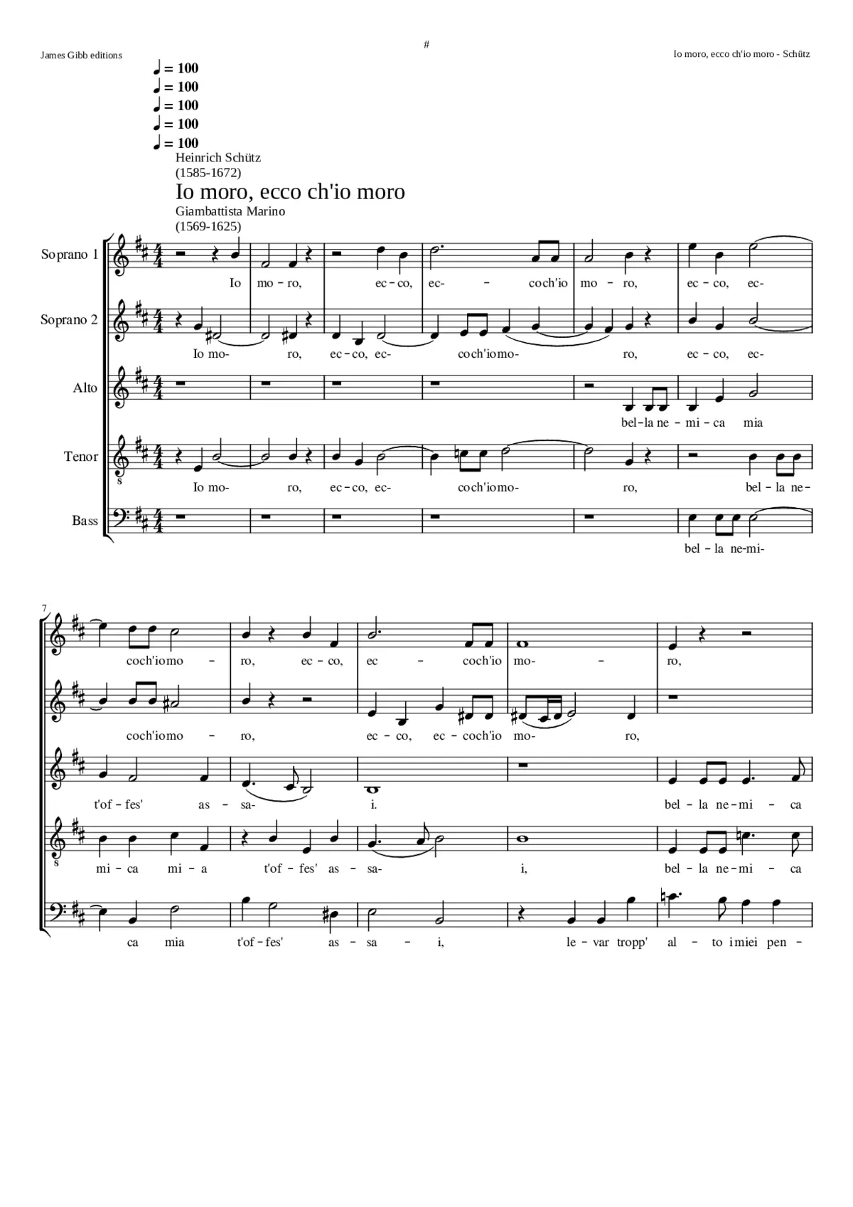 Io moro ecco chio moro SWV13 - Page 1