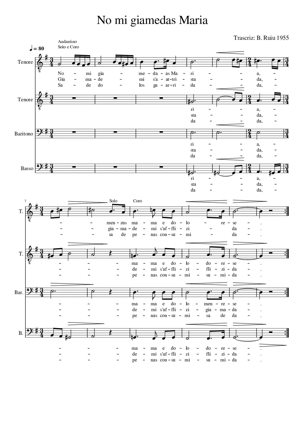 Sende mortu cun rigores - Page 1