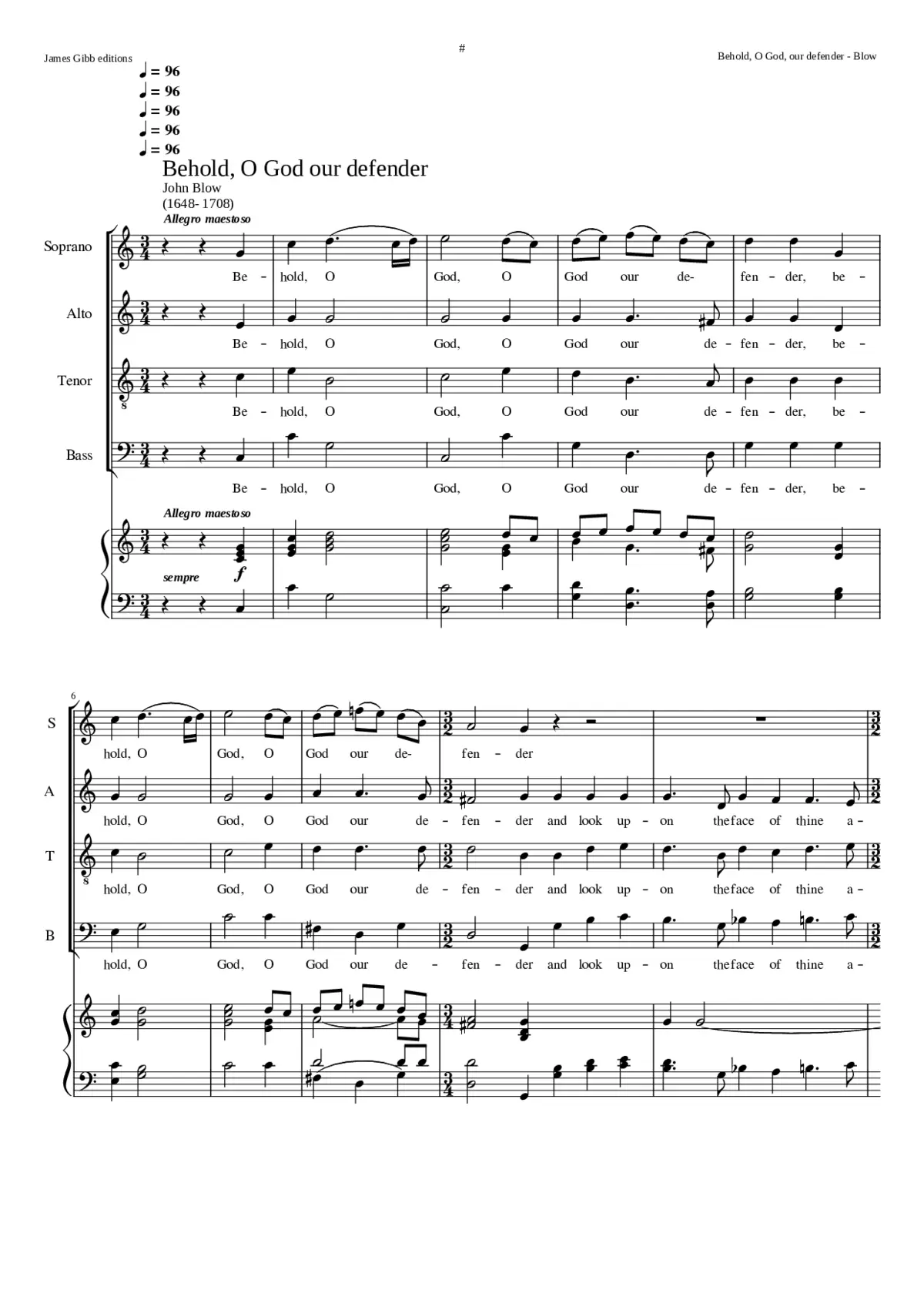 Behold O God our defender - Page 1