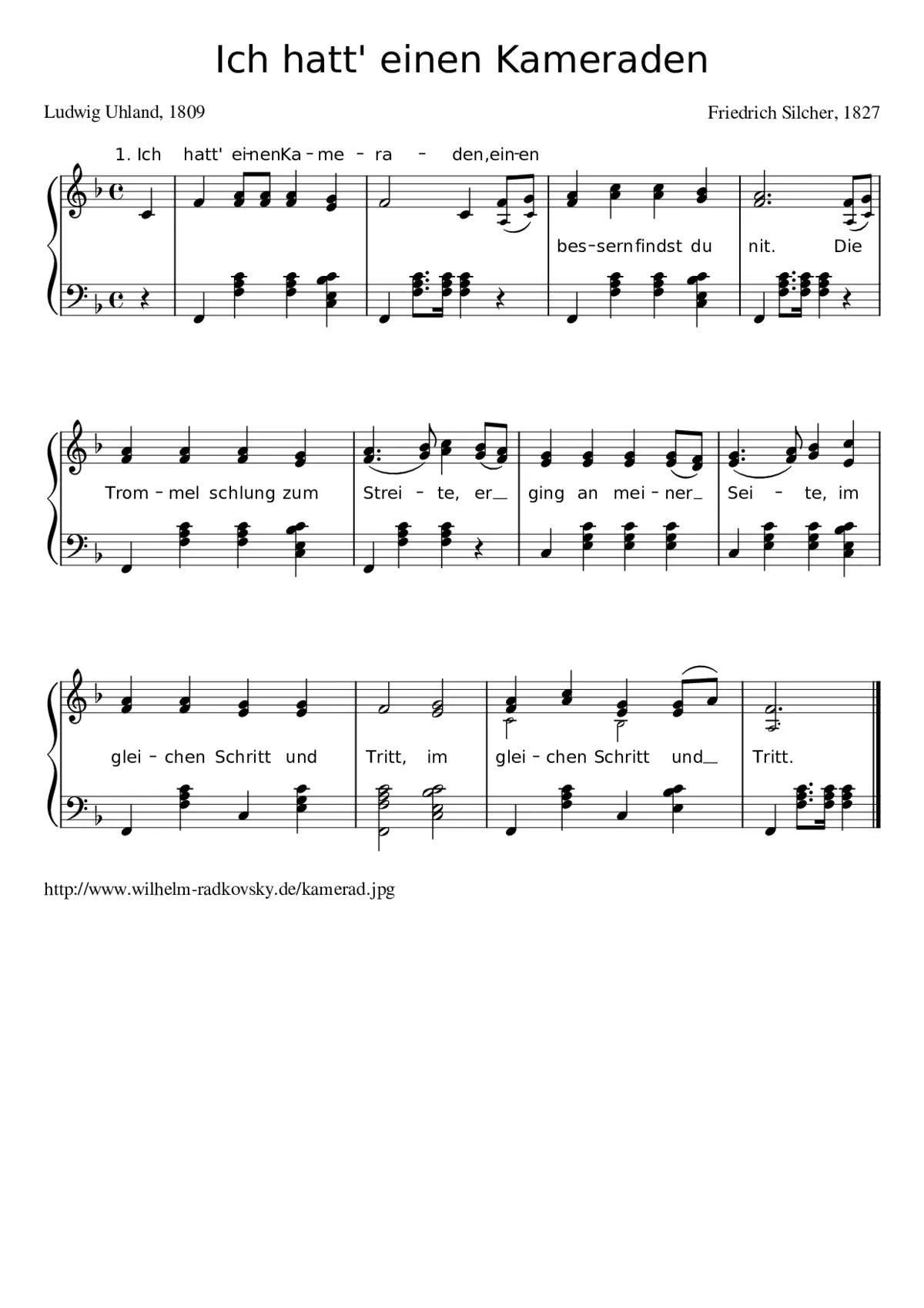 Ich hatt' einen Kameraden - Page 1