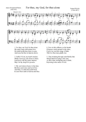 For thee, my God, for thee alone