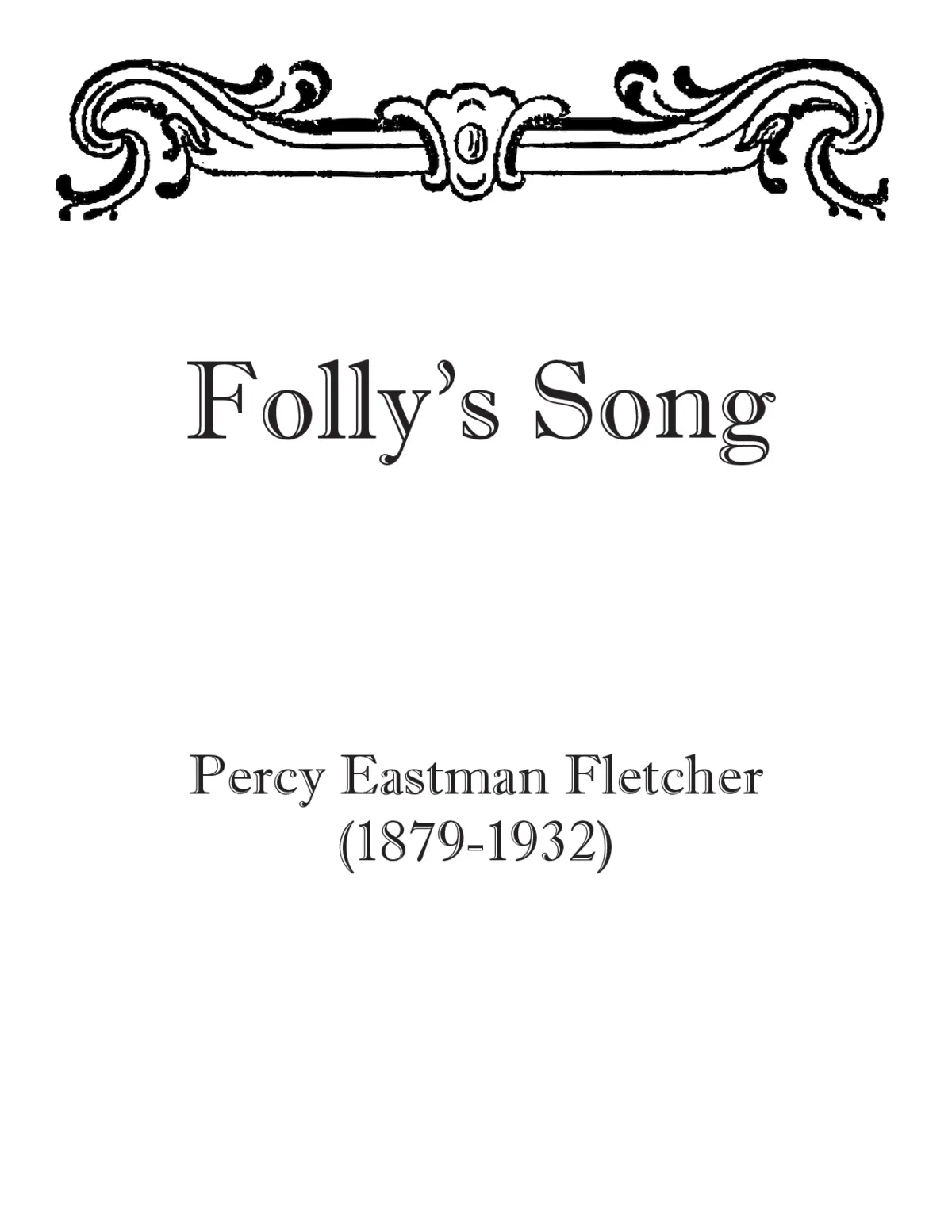 Folly’s song - Page 1
