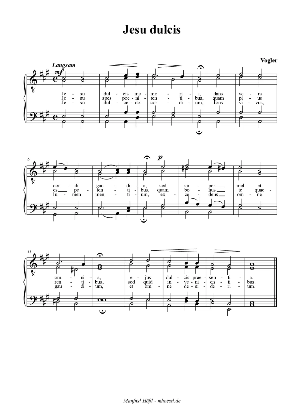 Jesu dulcis - Page 1