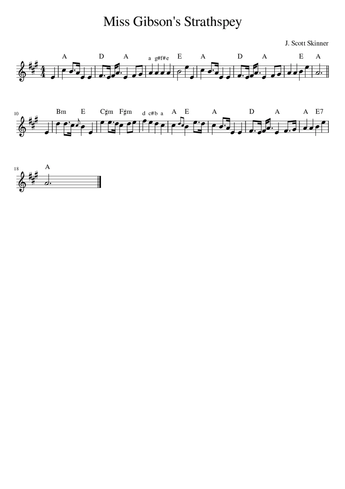 Miss Gibson's Strathspey - Page 1