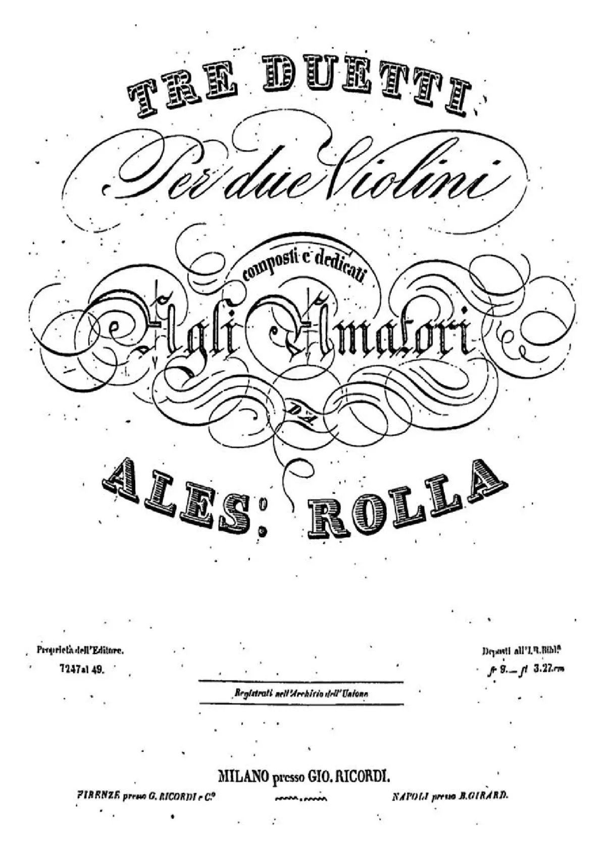 3 Duos for 2 Violins, BI 151, 178, 207 - Page 1