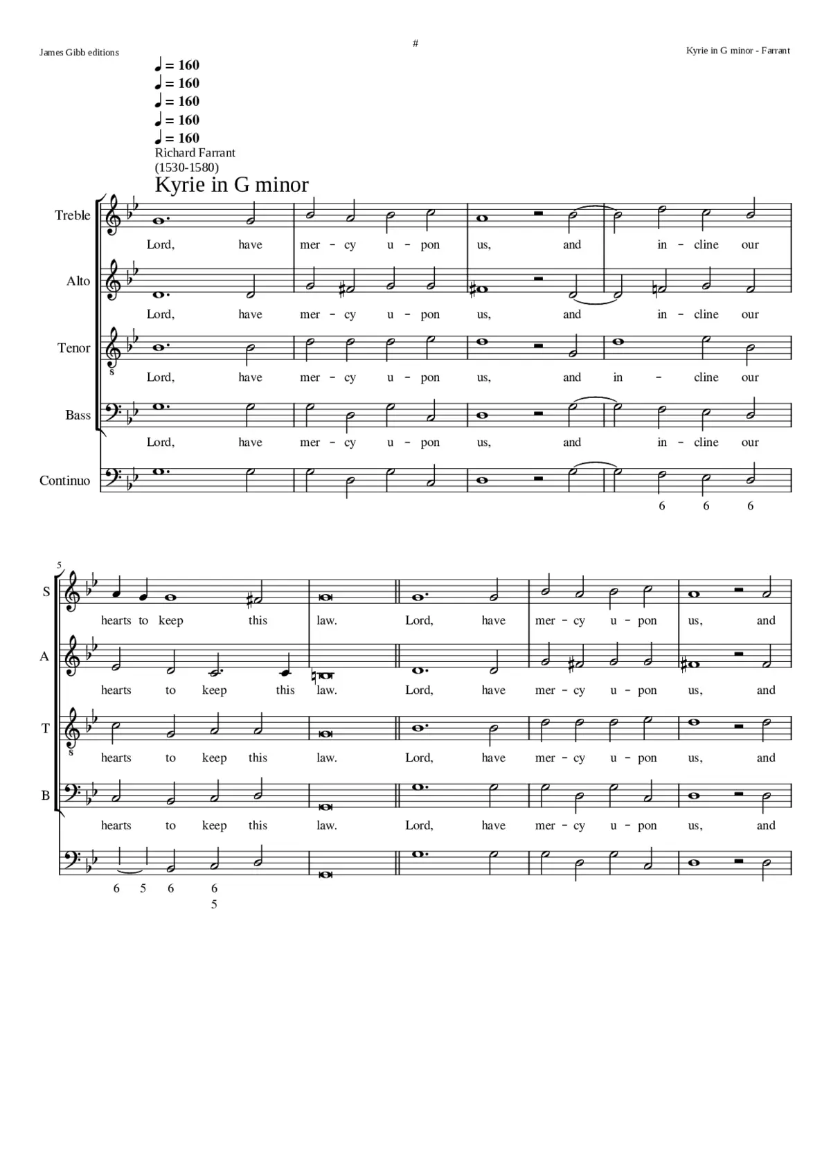 Kyrie in G minor - Page 1