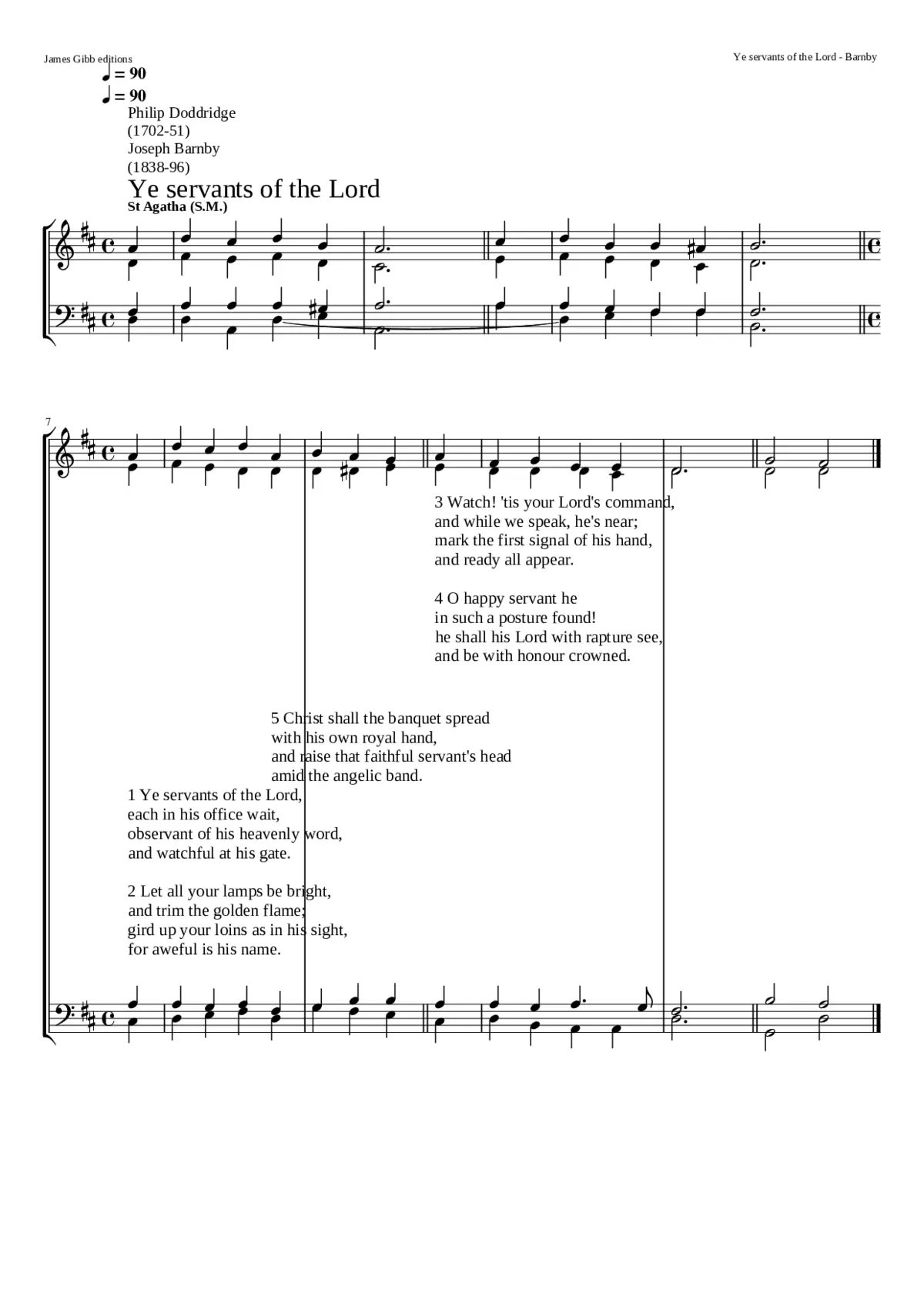 Ye servants of the Lord - Page 1