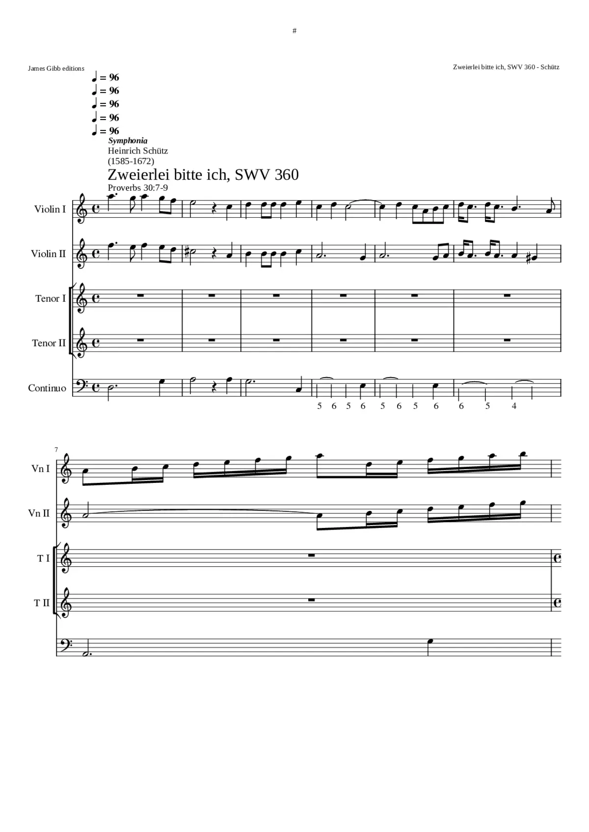 Zweierlei bitte ich Herr von dir SWV 360 - Page 1