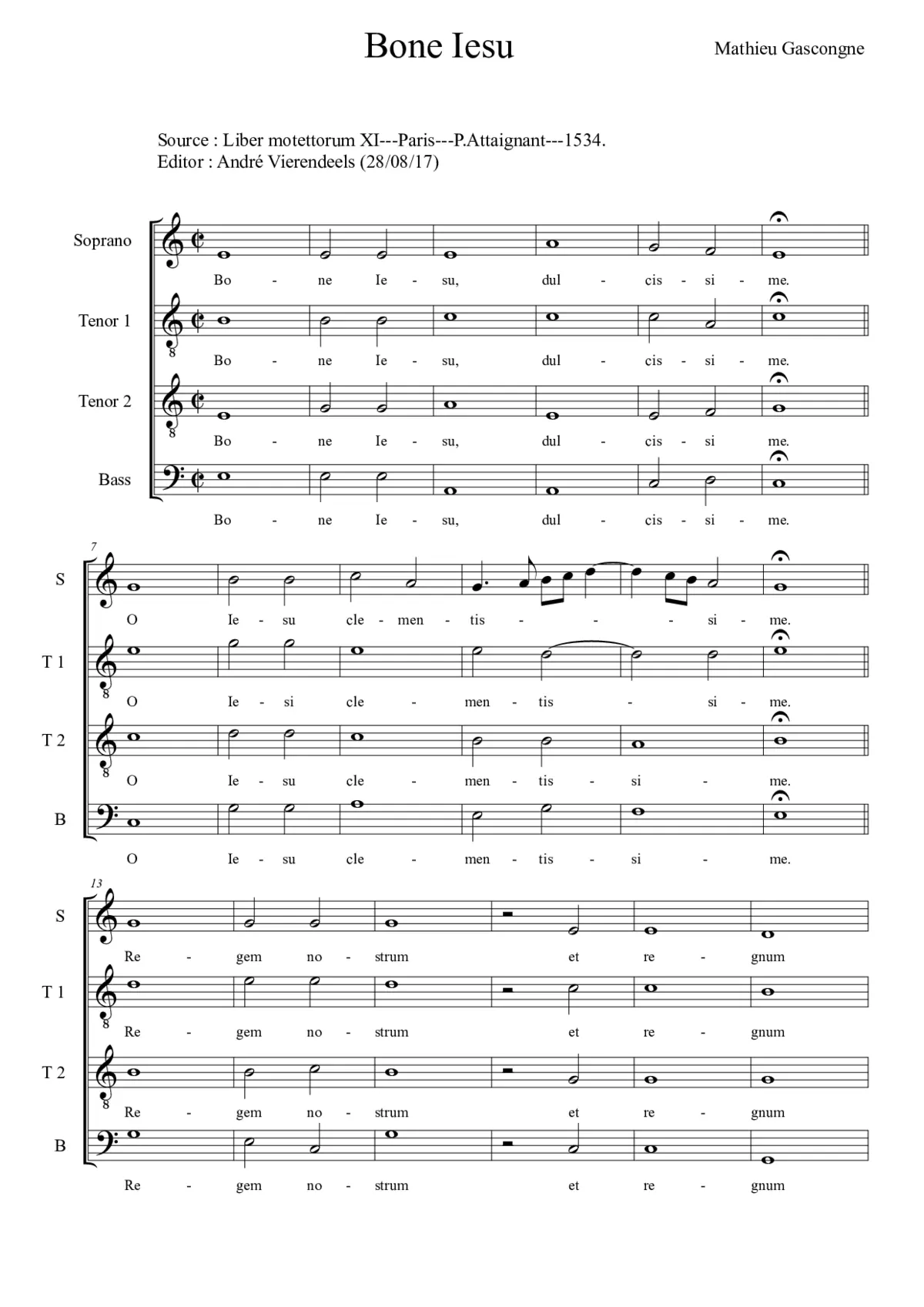 Bone Iesu dulcissime - Page 1