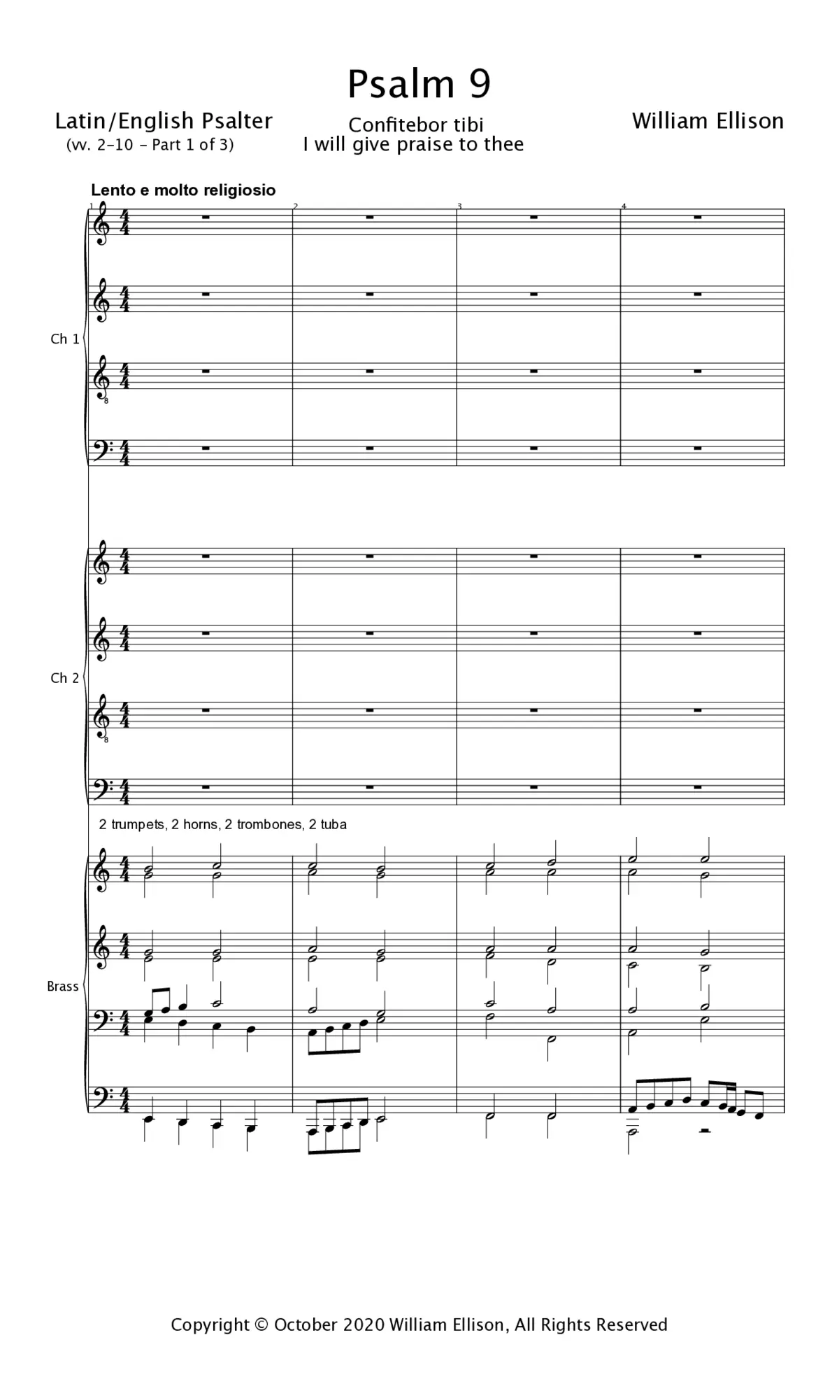 Confitebor tibi - I will give praise to thee - Page 1
