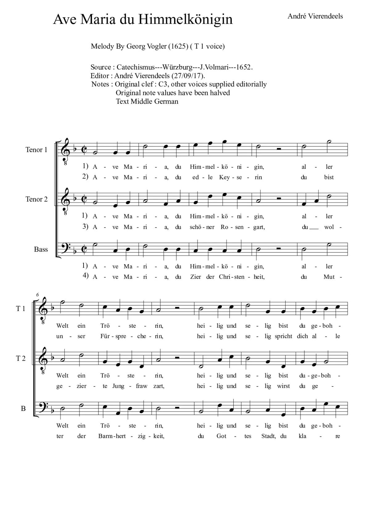 Ave Maria du Himmelkönigin - Page 1