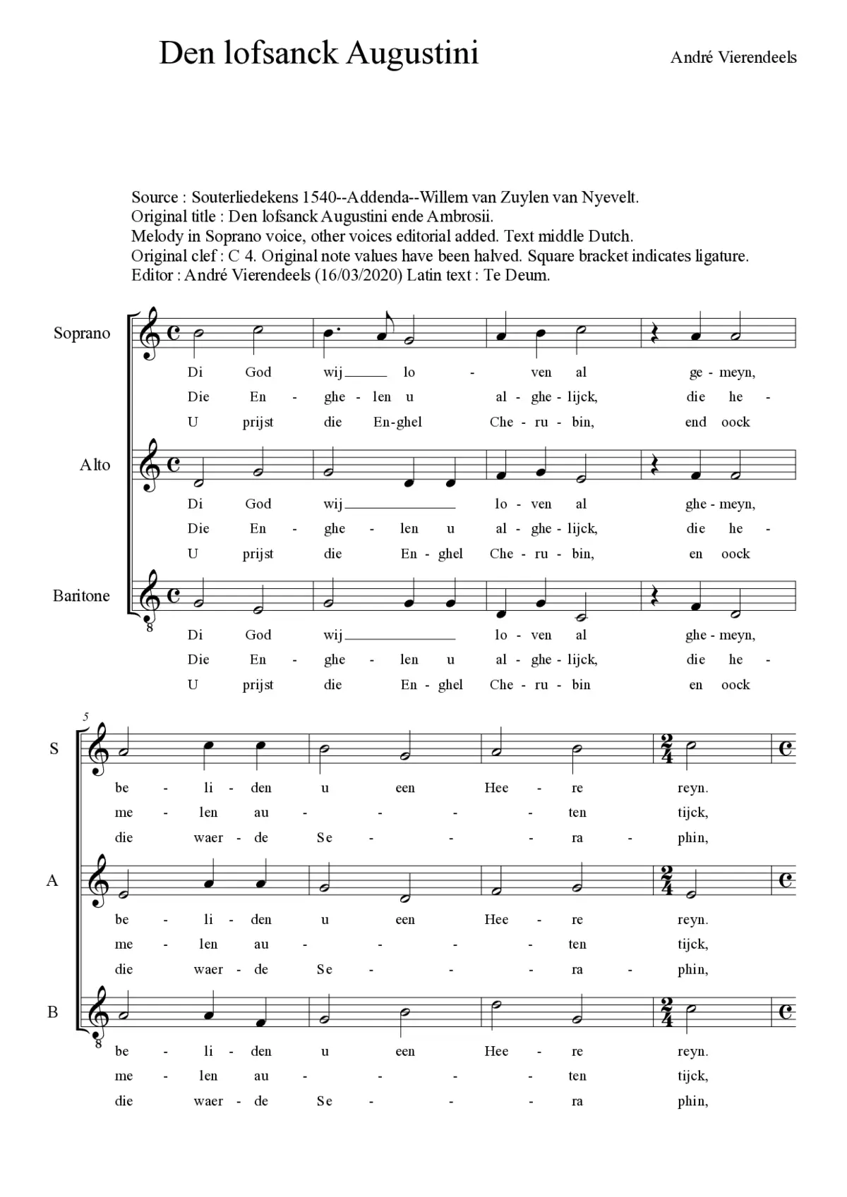 Den lofsanck Augustini - Page 1