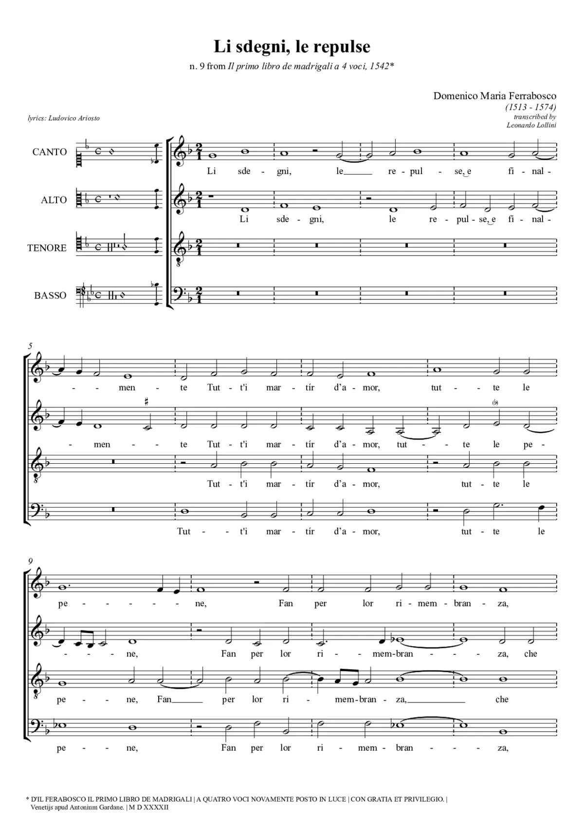 Li sdegni le repulse - Page 1
