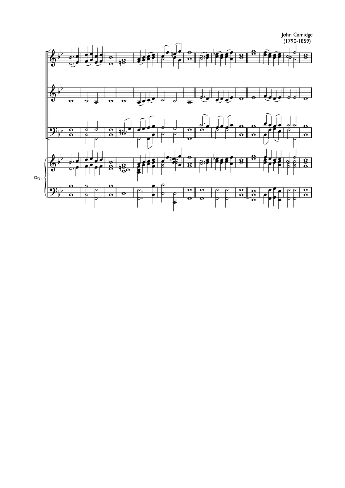 Double chant in B flat major II - Page 1