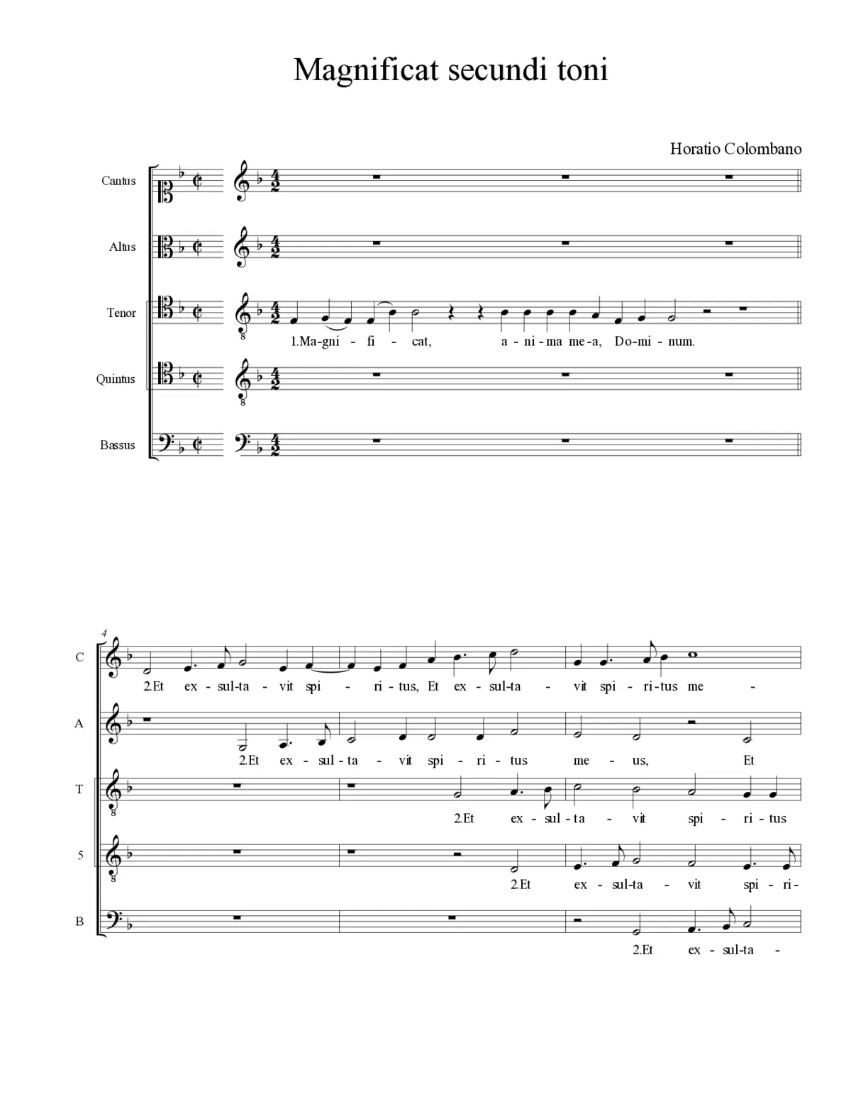 Magnificat secundi toni - Page 1