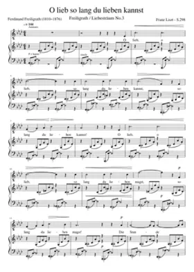 O lieb so lang du lieben kannst S.298