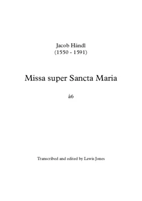 Missa super Sancta Maria a 6