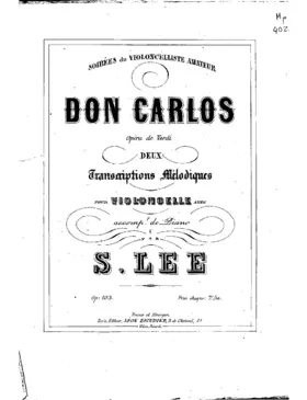 2 Melodies from 'Don Carlos'