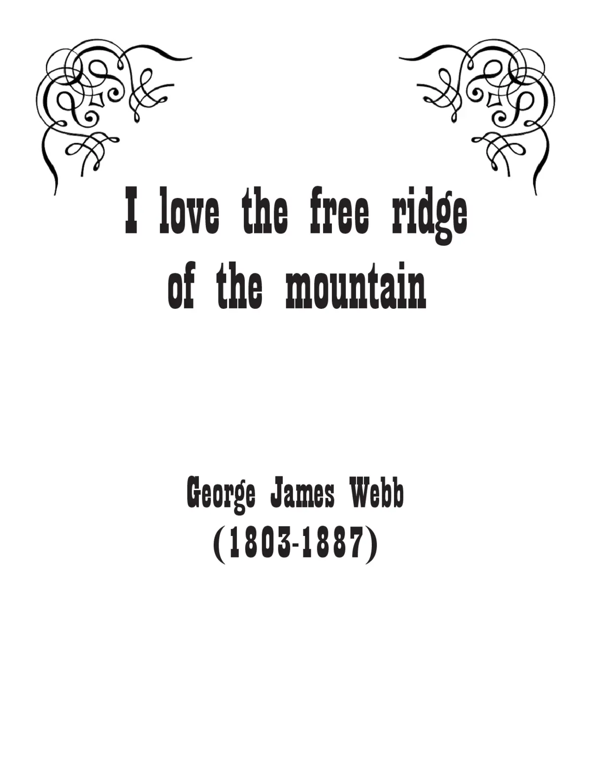 I love the free ridge of the mountain - Page 1