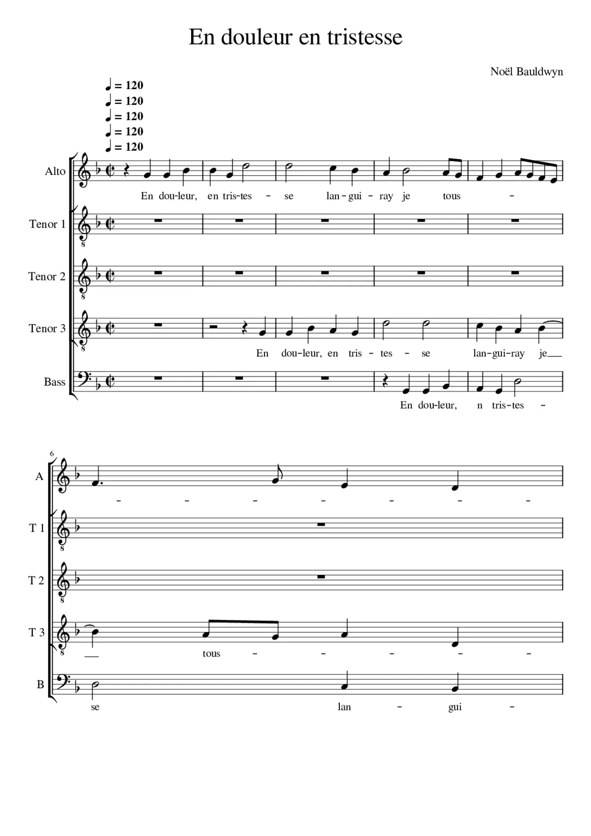 En douleur en tristesse - Page 1