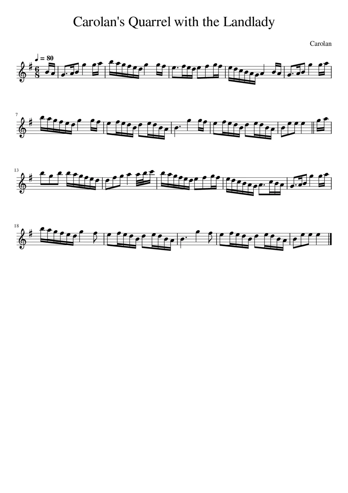 Carolan's Quarrel with the Landlady - Page 1